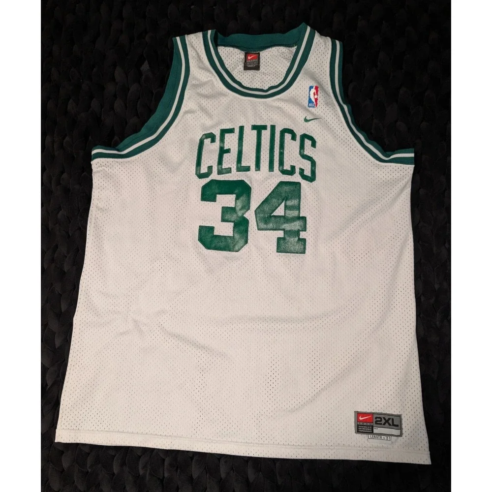 Vintage Nike Boston Celtics Paul Pierce #34 Basketball White Jersey Size XXL